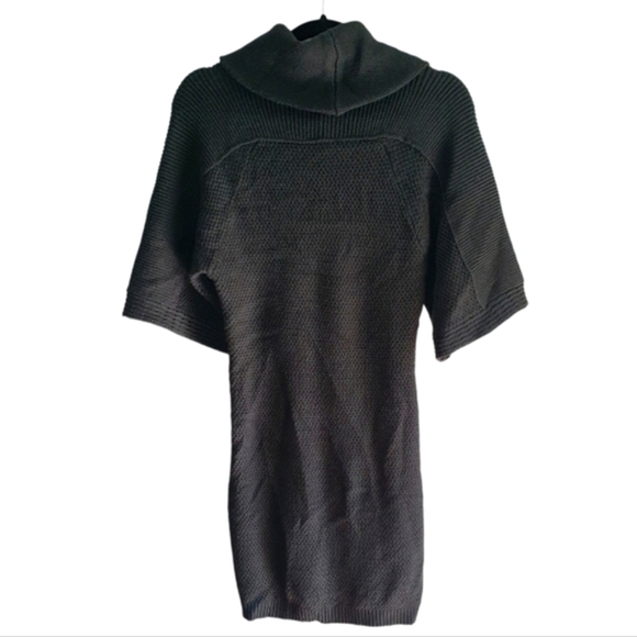 TAHARI Arthur S. Levine Wool Chunky Knit Cowl Sweater Dress Green Womens Sz MP - Picture 3 of 7